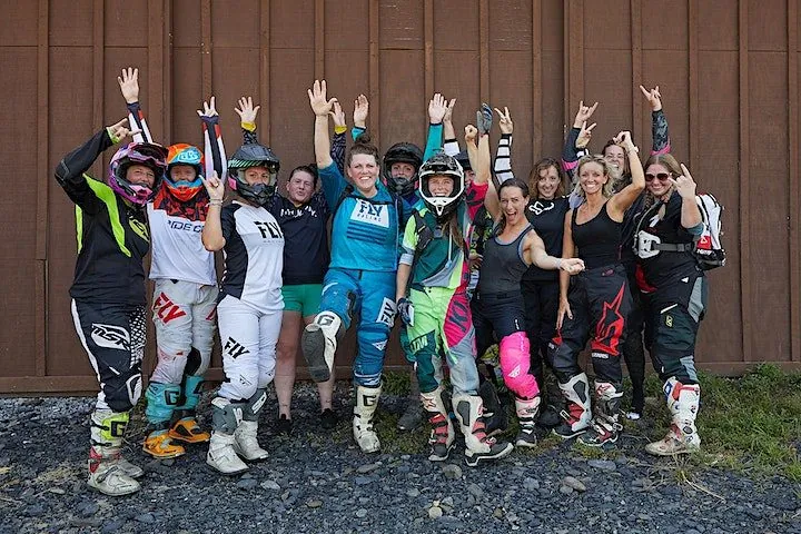 Women riders at a Braap Sisters clinic